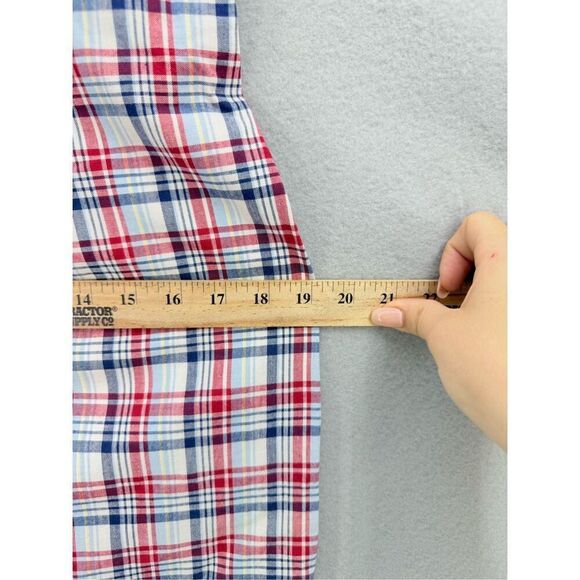 Vintage Y2K Tommy Hilfiger Womens Red Blue Plaid Sheath Mini Dress Size 4 - Picture 7 of 10
